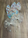 Cotton Tail 3D Mesh W/ 3D Flowers