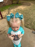 Turquoise Sweater waffle knit