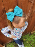 Turquoise Sweater waffle knit