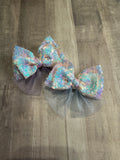 Iridescent Easter Sequins Mesh