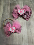 Cupids Heart Sequins Mesh