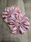 Pink Flowers Ribbed