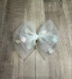 Cotton Tail 3D Mesh W/ 3D Flowers