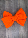 Neon Orange Ribbed Knit