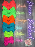 Neon Peach Ribbed Knit