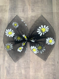 Black daisy mesh